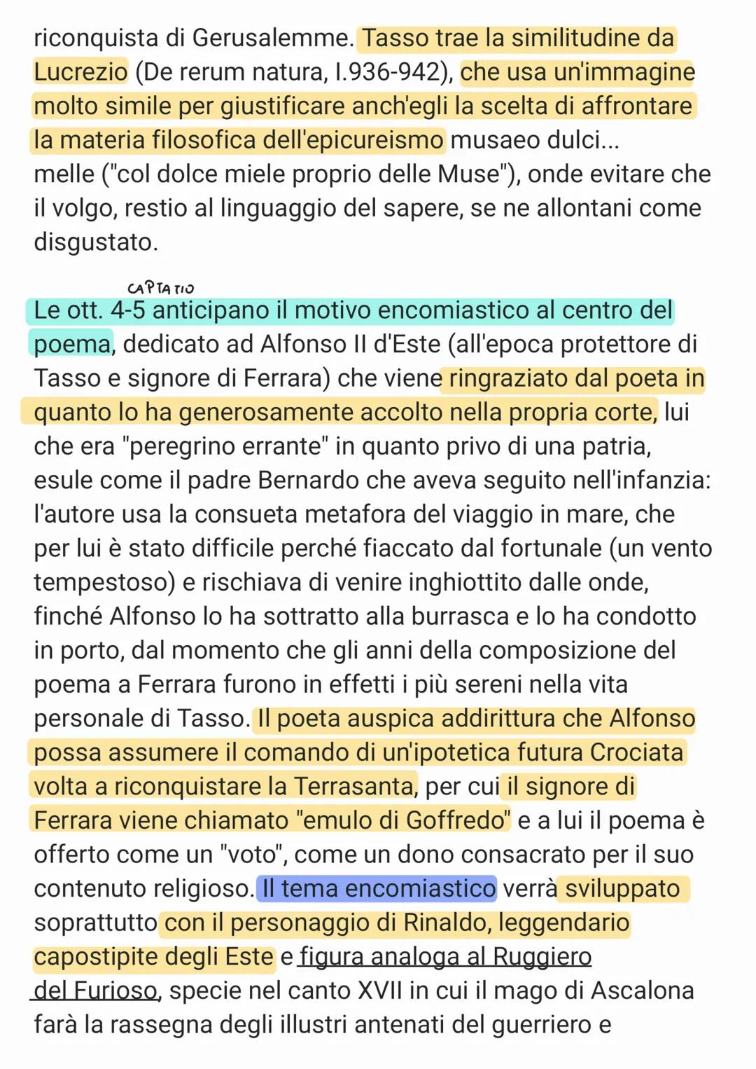Pietas affinità religiosa (pio enea)
Musa cristiana che ispira storie che restano sempre. Le
chiede ispirarlo dai suoi dolori.
Richiamo a Lu
