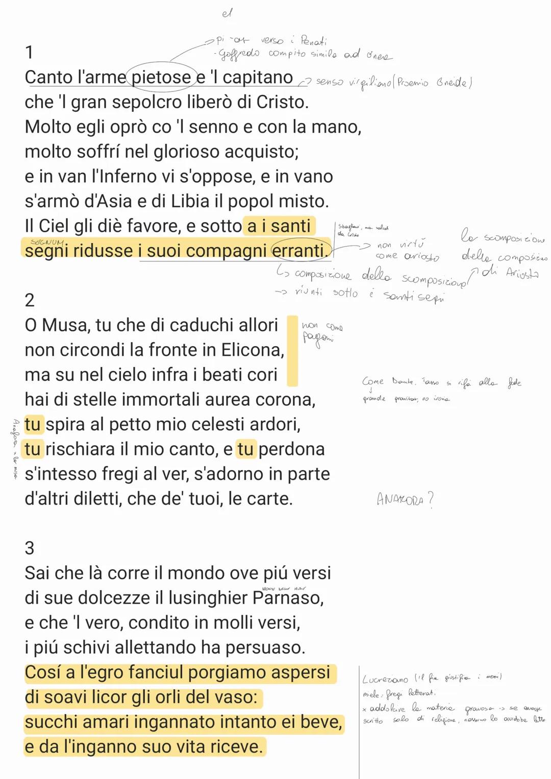 Pietas affinità religiosa (pio enea)
Musa cristiana che ispira storie che restano sempre. Le
chiede ispirarlo dai suoi dolori.
Richiamo a Lu