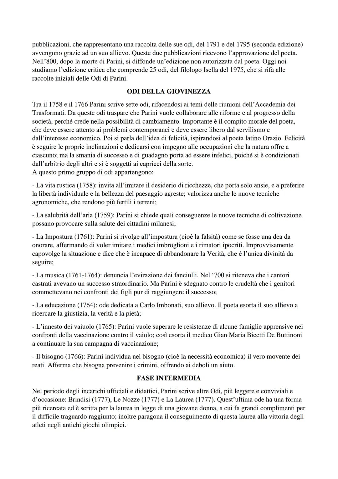 GIUSEPPE PARINI
Parini è poeta, insegnante e promotore di riforme, pronto a collaborare con i governi per il
rinnovamento culturale e artist