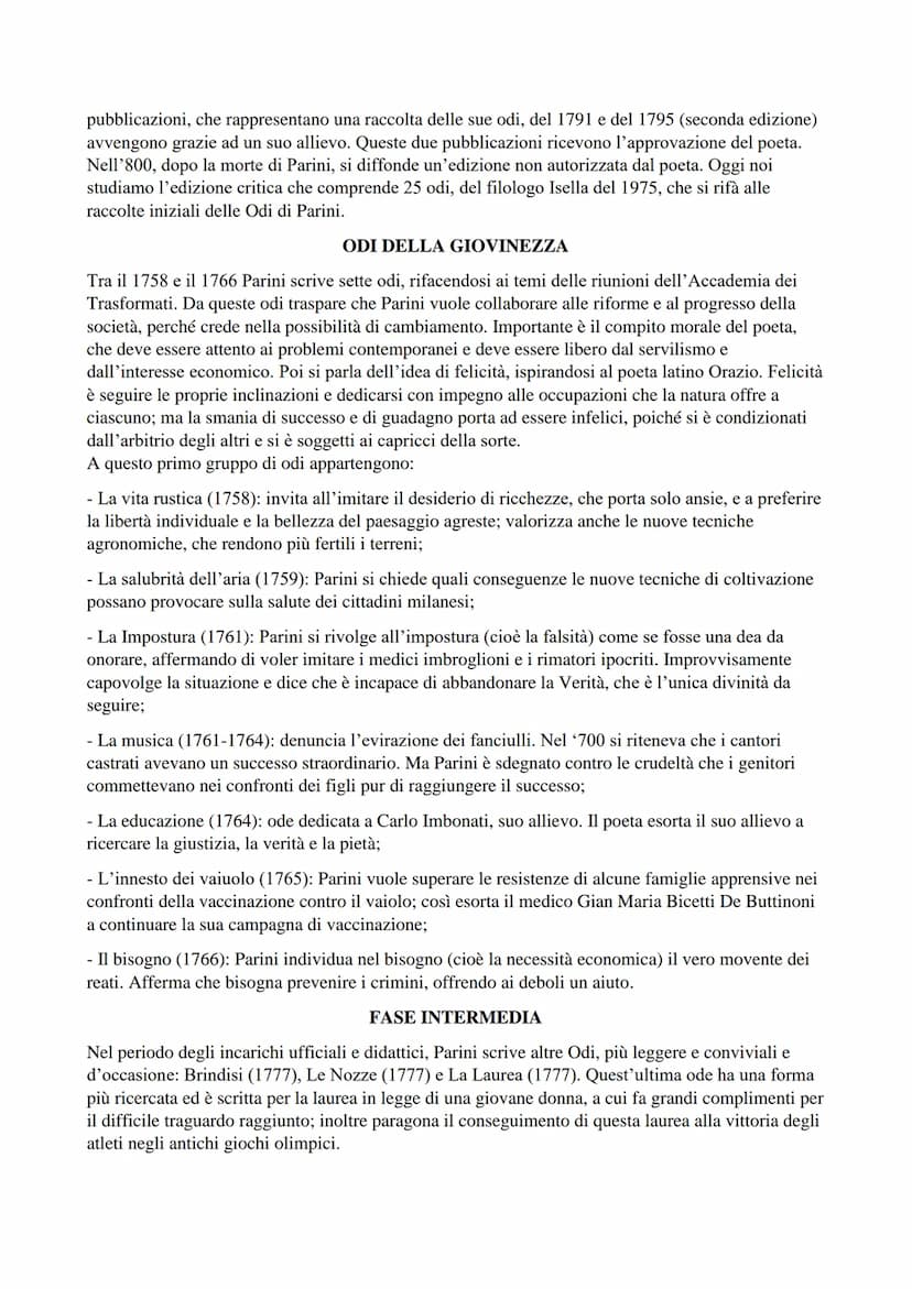 GIUSEPPE PARINI
Parini è poeta, insegnante e promotore di riforme, pronto a collaborare con i governi per il
rinnovamento culturale e artist