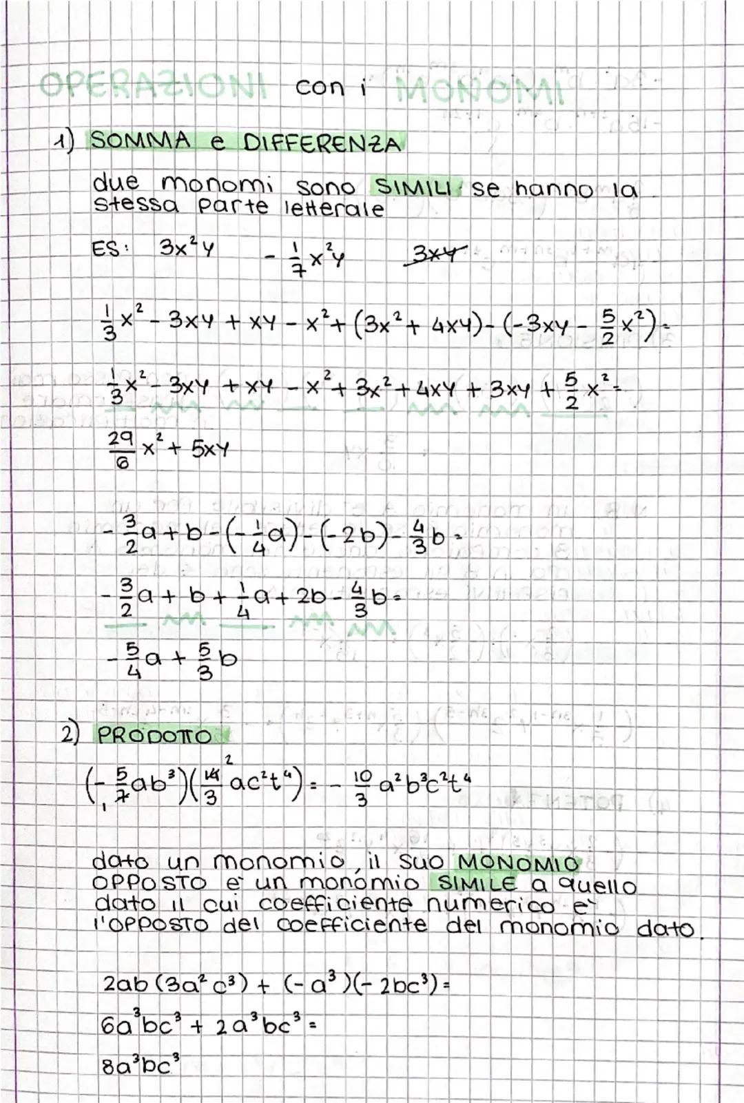 # ΜΟΝΟΜΙ

un MONOMIO e una espressione letterale che
contiene solo il Prodotto tra valori NUMERICI
e
LETTERE il cui esponente e un NUMERO NA