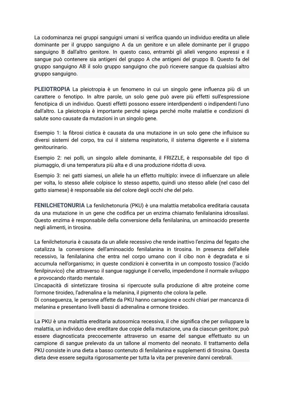 COME INTERAGISCONO GLI ALLELI
Una mutazione può dare origine a un nuovo allele di un gene. Le mutazioni sono eventi
casuali.
Il gene più com