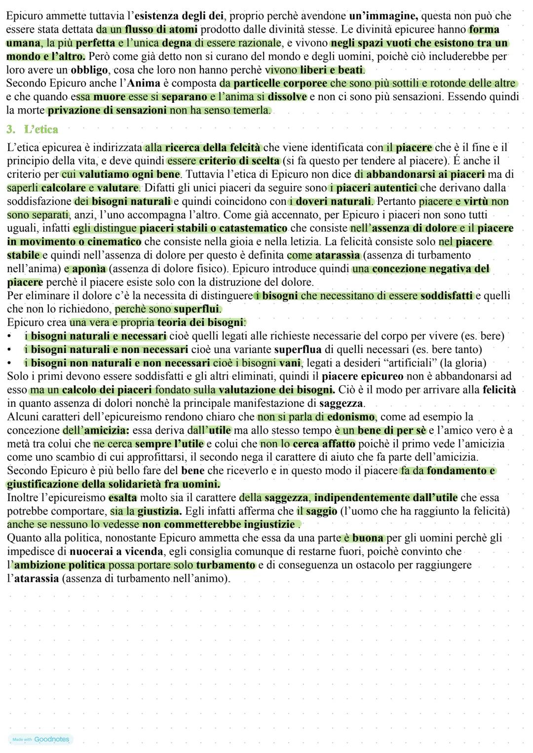 EPICURO
1. Il racconto di una vita
La scuola epicurea, così come tutte le scuole ellenistiche, era a carattere religioso, ma la sua divinità