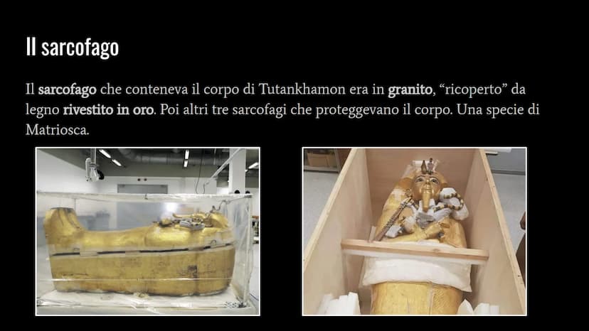 La Valle dei Re
Tutankhamon Chi era Tutankhamon?
Tutankhamon era un giovane Faraone della XVIII dinastia. Era un sovrano molto
giovane ed è 