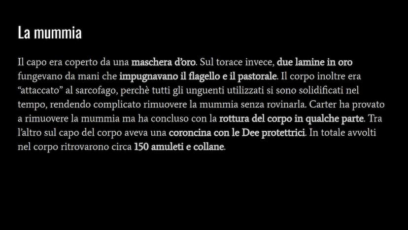 La Valle dei Re
Tutankhamon Chi era Tutankhamon?
Tutankhamon era un giovane Faraone della XVIII dinastia. Era un sovrano molto
giovane ed è 
