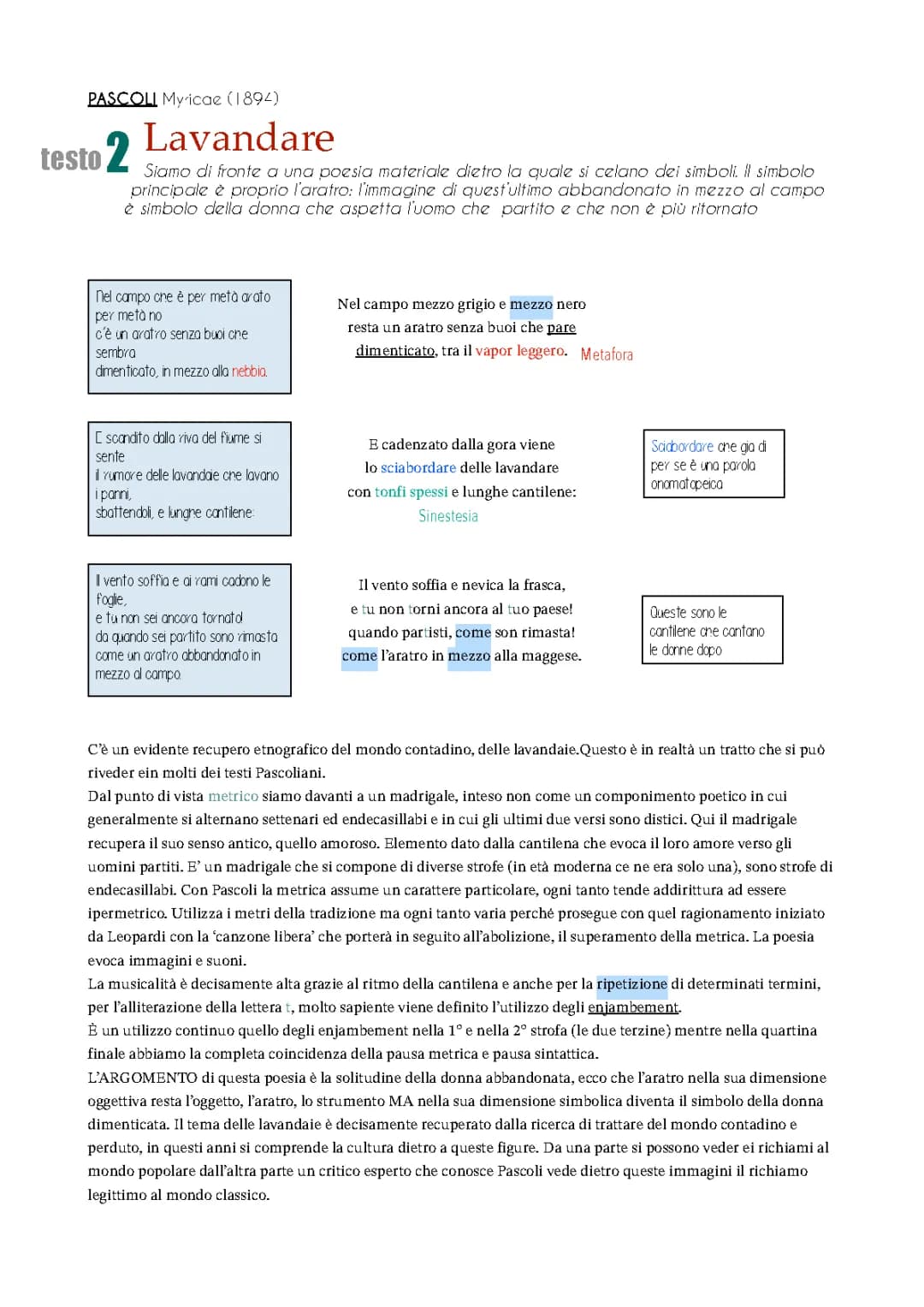 Testi di Pascoli