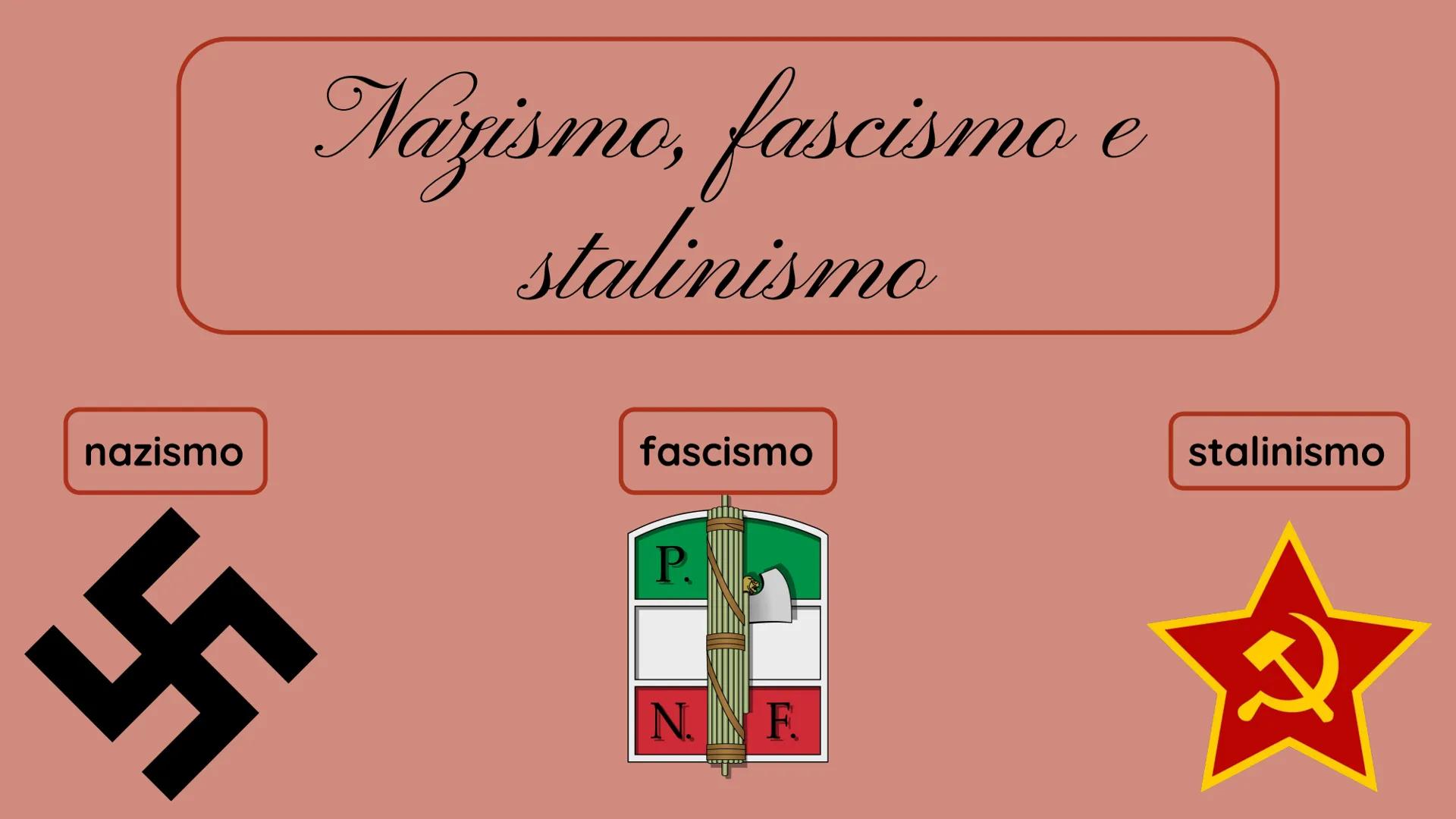 # Nazismo, fascismo e stalinismo

nazismo

fascismo

stalinismo

P.

N. F. # Nazismo

Il Nazismo è un complesso ideologico
elaborato in Germ