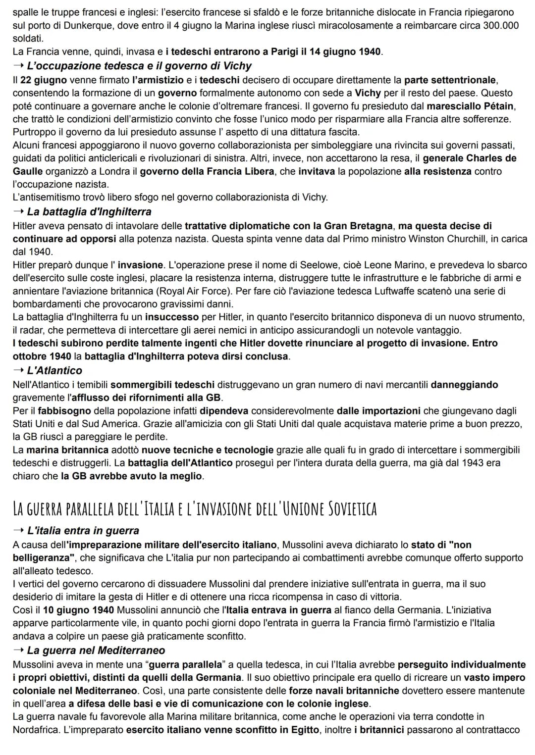 LA SECONDA GUERRA MONDIALE
LO SCOPPIO DELLA GUERRA
→ Gli accordi della Germania
Hitler e Mussolini nel maggio 1939 strinsero il Patto d'Acci