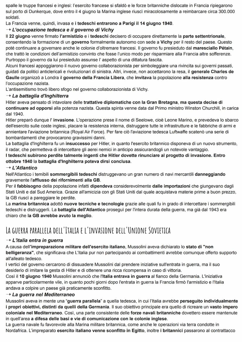 LA SECONDA GUERRA MONDIALE
LO SCOPPIO DELLA GUERRA
→ Gli accordi della Germania
Hitler e Mussolini nel maggio 1939 strinsero il Patto d'Acci