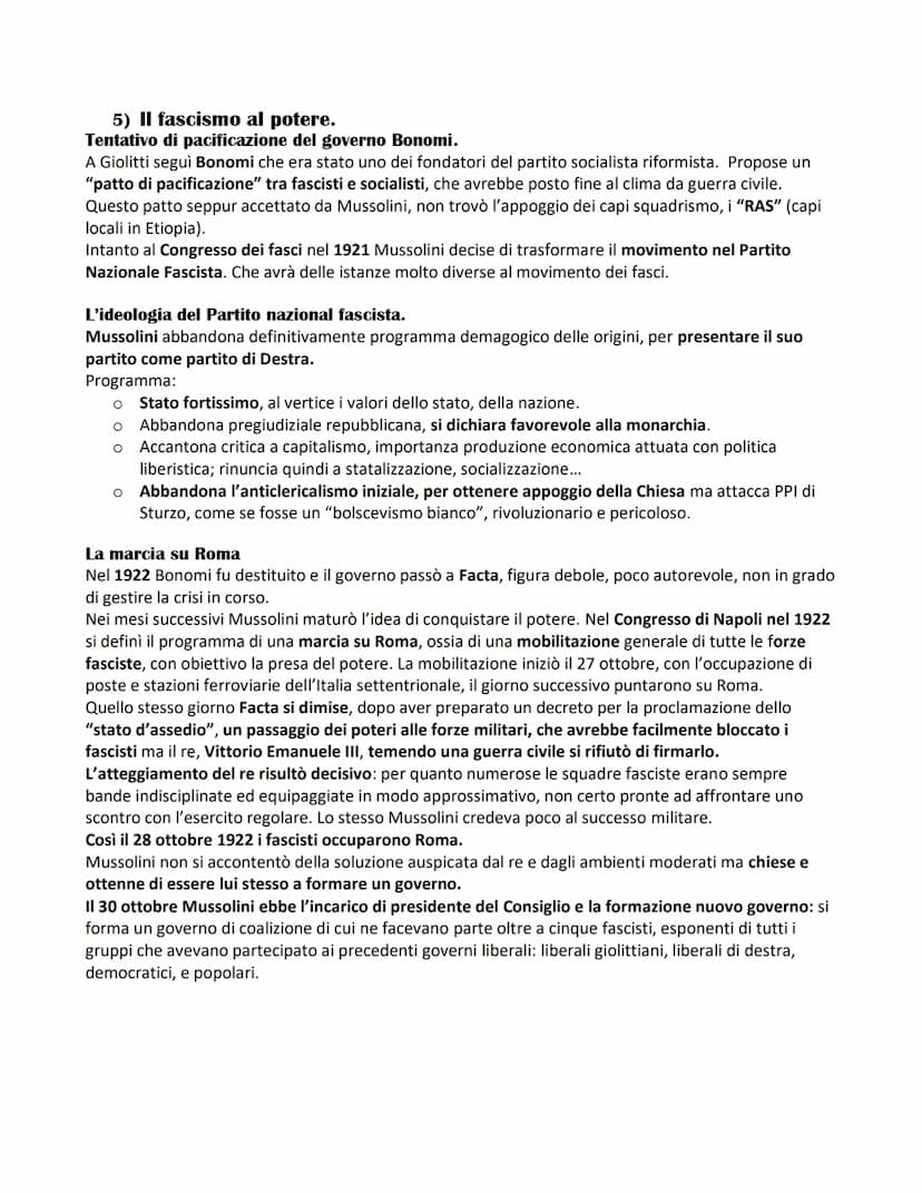 L'ITALIA DAL DOPOGUERRA AL FASCSIMO
1) La crisi del dopoguerra.
Nonostante l'Italia fosse una delle potenze vincitrici al termine della gran