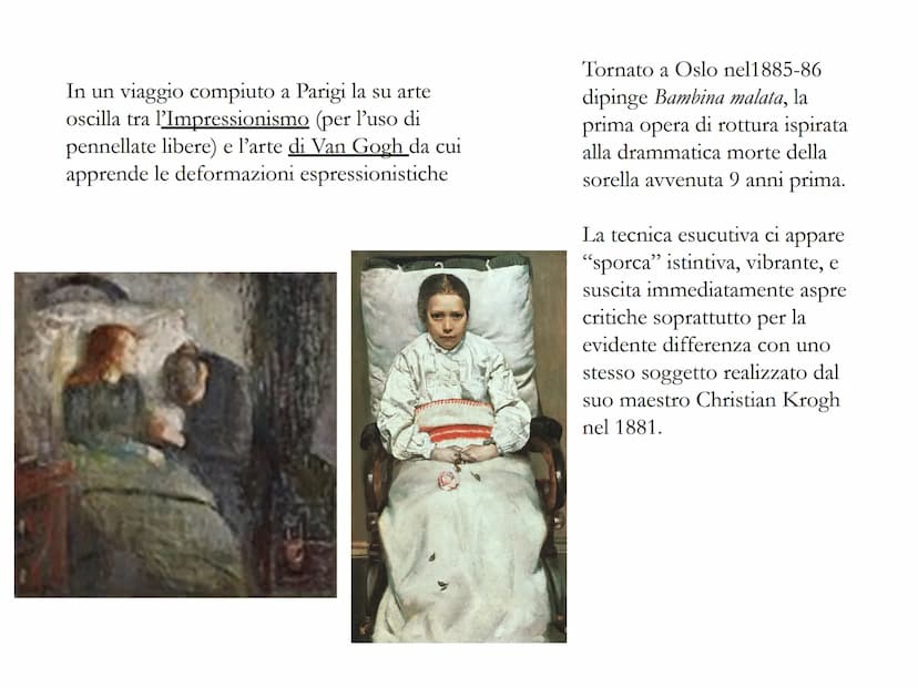 E. Munch
«Ho ricevuto in eredità due dei più terribili nemici
dell'umanità: la tubercolosi e la malattia mentale.
La malattia, la follia e l