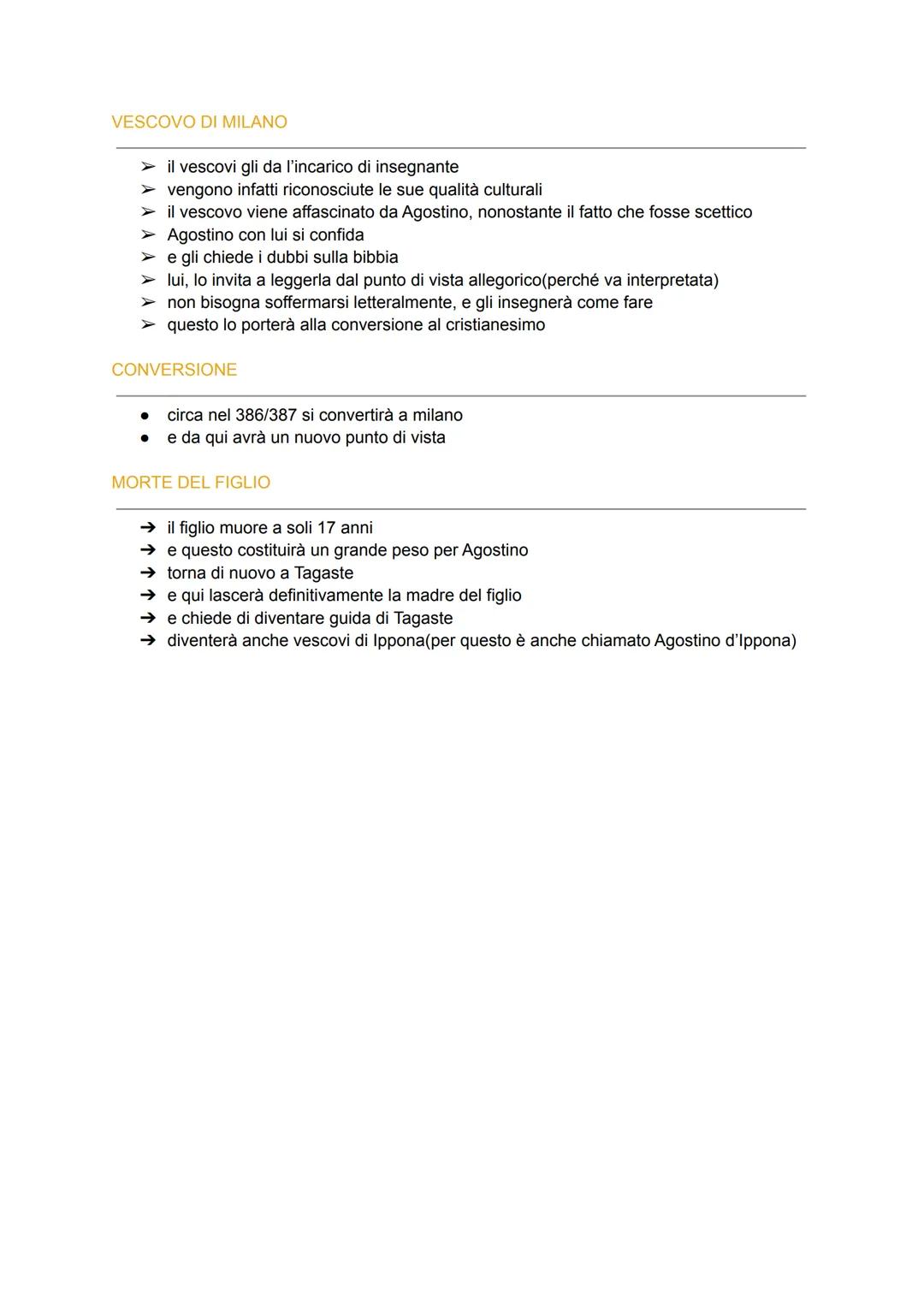 AGOSTINO(300 d.C)
●
VITA
→ è uno dei maggiori esponenti della patristica = ovvero la filosofia cristiana
→nasce a Tagaste(attuale Algeria), 