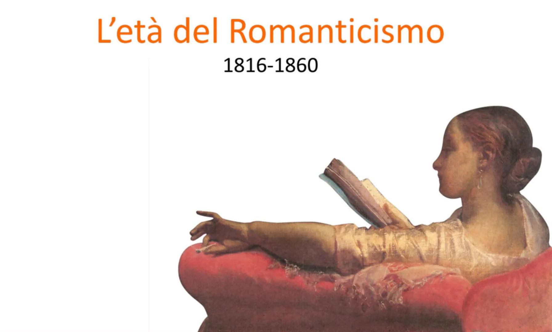 L'età del Romanticismo
1816-1860 Le trasformazioni storiche in Europa
rifiuto delle idee di
autorità e gerarchia
crollo delle monarchie
asso