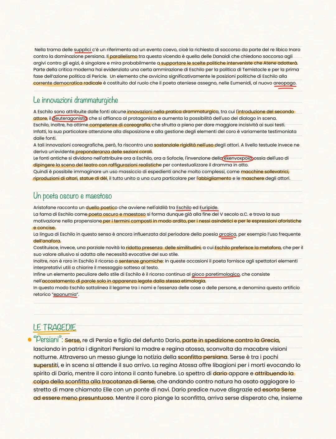 Biografia
→ Eschilo nasce probabilmente nel 525 a.C. presso il demo attico di Eleusi.
->Tra il 499 e il 496 prende parte al suo primo concor