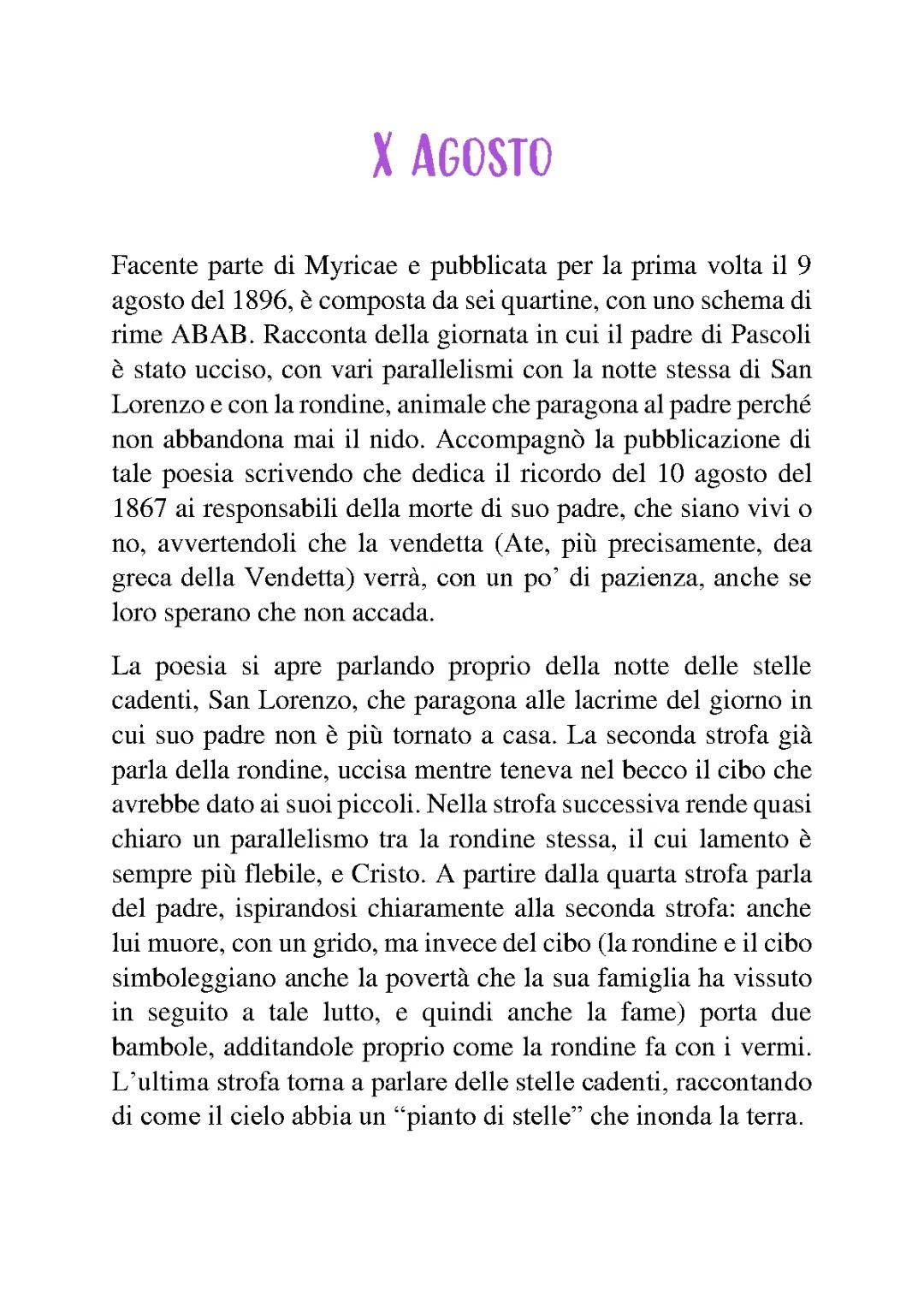 X Agosto di Pascoli: Testo, Analisi e Parafrasi