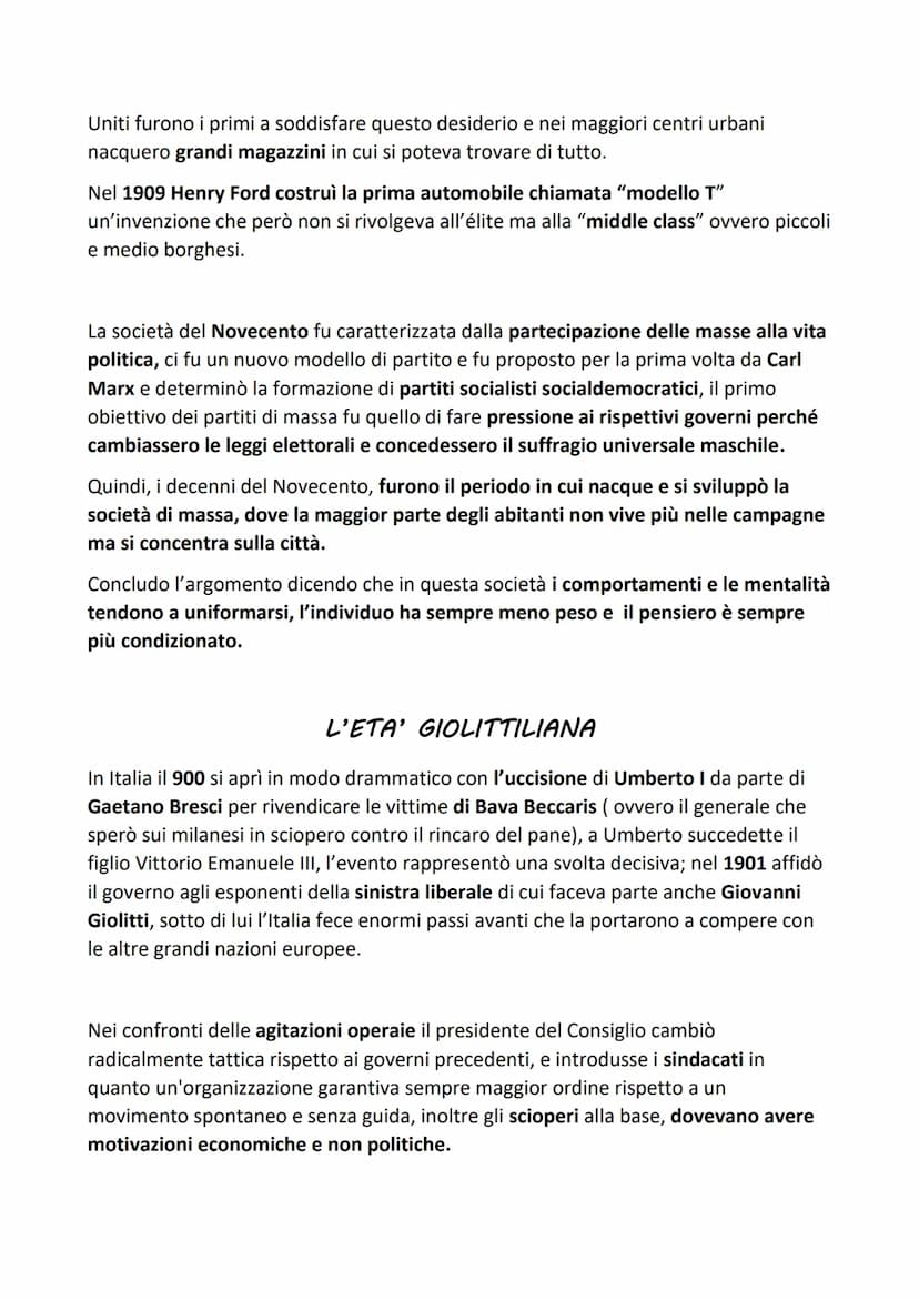 LA SOCIETÀ DI MASSA
Gli anni difficili di fine Ottocento
Gli ultimi decenni dell'ottocento erano stati per l'Europa un periodo turbolento e
