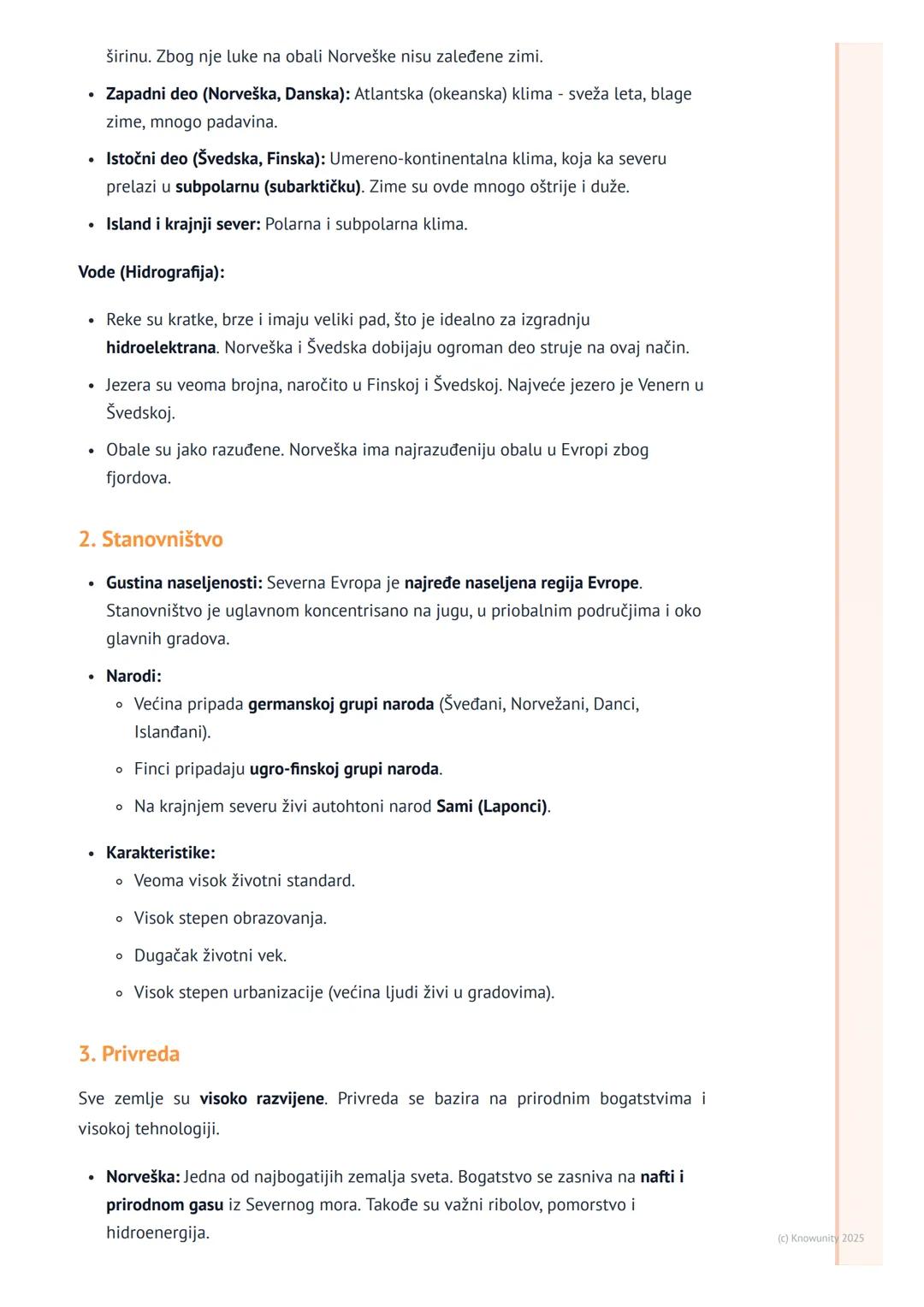 # Severna Evropa

Opšte odlike Severne Evrope

Severna Evropa je regija na severu evropskog kontinenta. Obuhvata Skandinavsko
poluostrvo, po