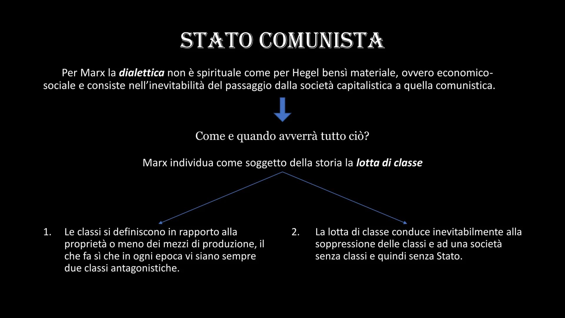 KARL MARX
Alienazione
Materialismo
Stato comunista e Dittatura del proletariato
Analisi della merce
Plusvalore ALIENAZIONE
È un fatto concre