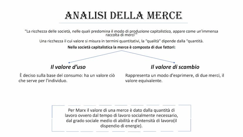 KARL MARX
Alienazione
Materialismo
Stato comunista e Dittatura del proletariato
Analisi della merce
Plusvalore ALIENAZIONE
È un fatto concre
