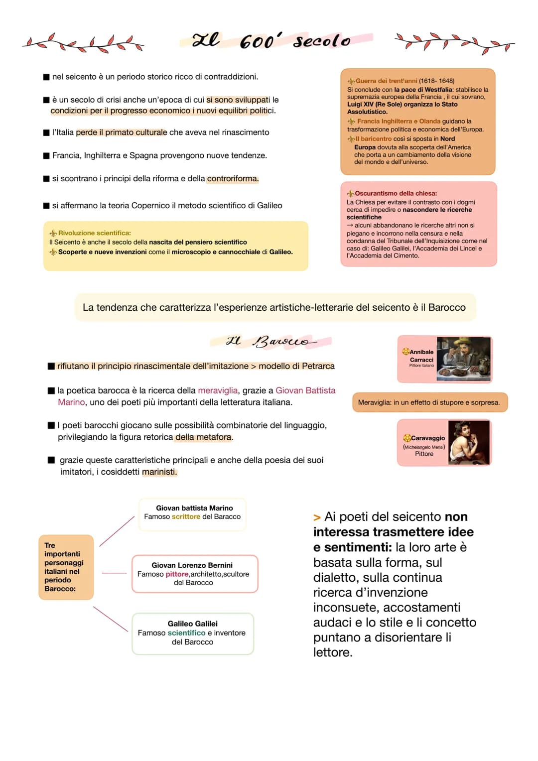 Zl
600' secolo
I nel seicento è un periodo storico ricco di contraddizioni.
I è un secolo di crisi anche un'epoca di cui si sono sviluppati 