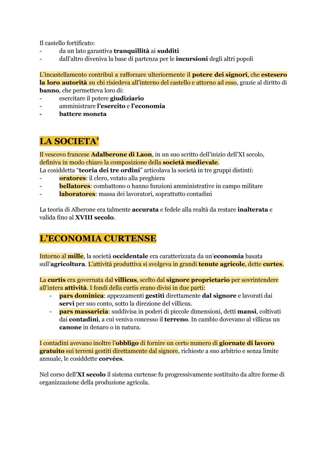 LA SOCIETA' FEUDALE
IL SISTEMA FEUDALE
Nei regni nati dalla dissoluzione dell'Impero carolingio andò consolidandosi il
cosiddetto “sistema v