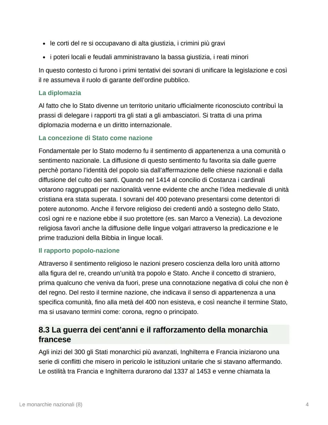 Le monarchie nazionali (8)
8.1 Continuità e fratture fra Stato e monarchie nazionali
Il Quattrocento fu il secolo del rafforzamento delle gr