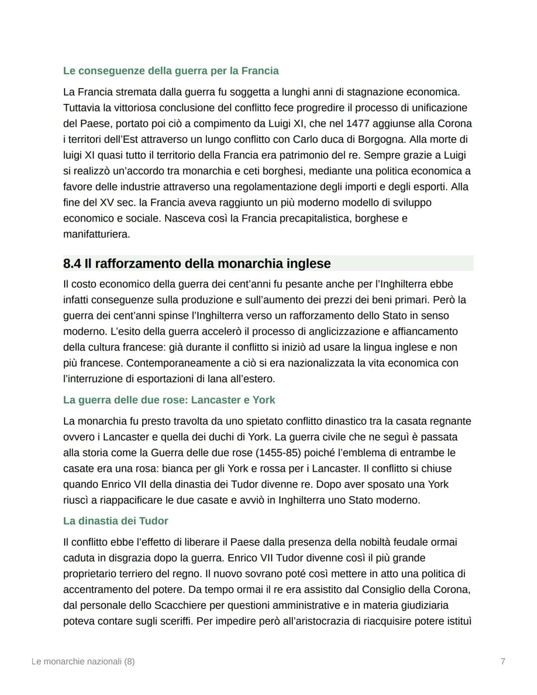 Le monarchie nazionali (8)
8.1 Continuità e fratture fra Stato e monarchie nazionali
Il Quattrocento fu il secolo del rafforzamento delle gr