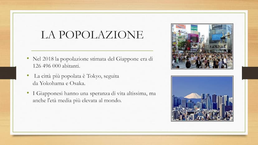 
<p>Il Giappone è un arcipelago vulcanico, costituito da oltre tremila isole. Le principali sono Hokkaido, Honshu, Shikoku e Kyushu e centos