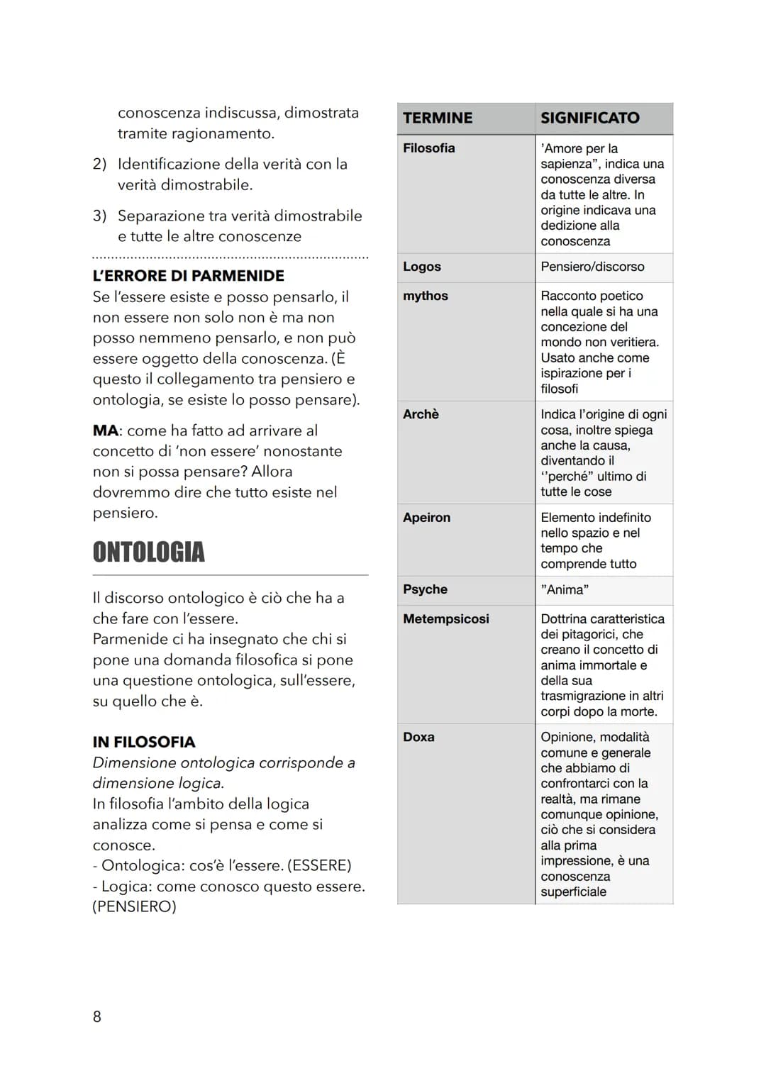 Riassunto verifica 1
LE ORIGINI DELLA
FILOSOFIA
• filosofia: sapienza che riguarda la
realtà.
• storia della filosofia: storia di come
nel t