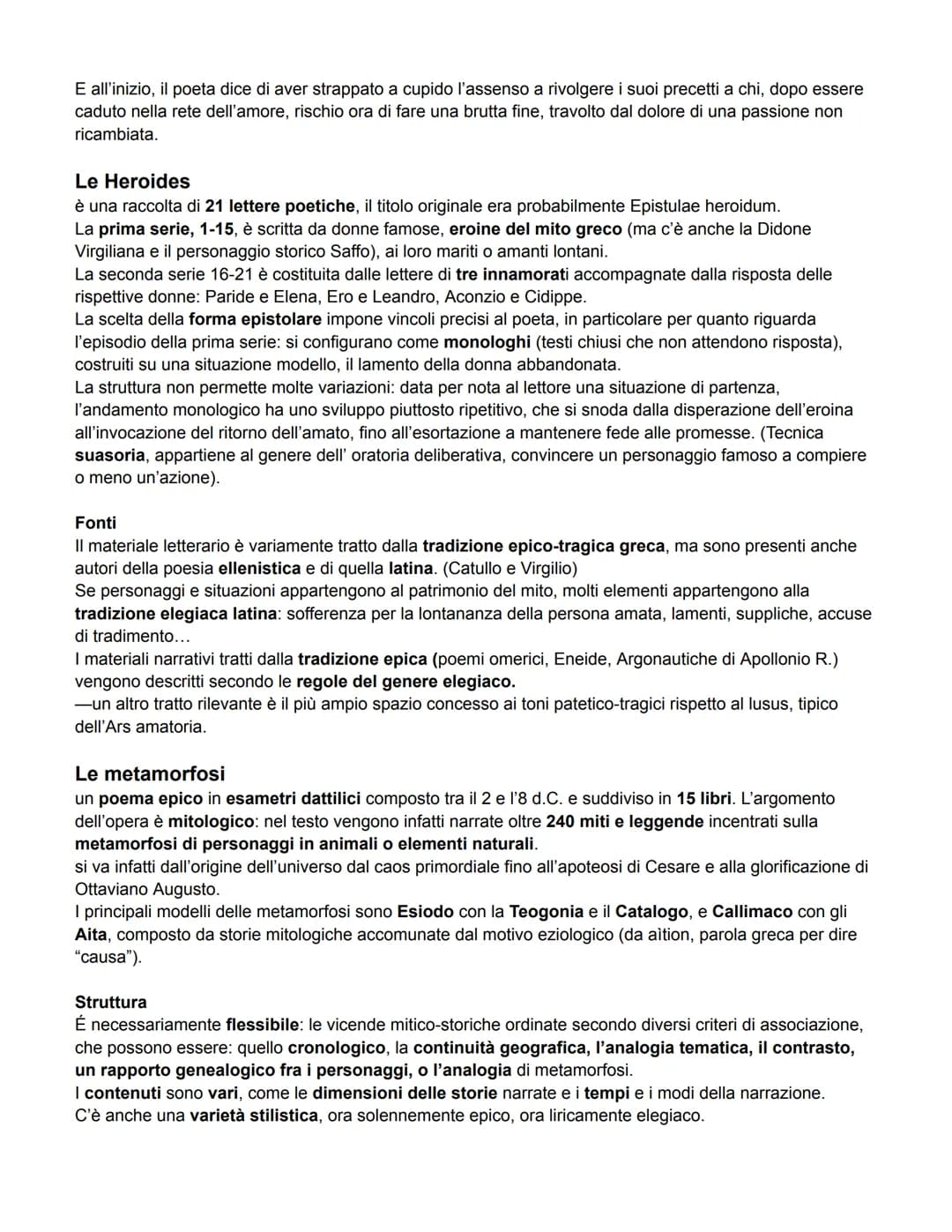 Ovidio
Publio Ovidio Nasone nacque a Sulmona (Abruzzo) nel 43 a.C. Apparteneva ad una agiata famiglia
equestre che gli permise di intraprend