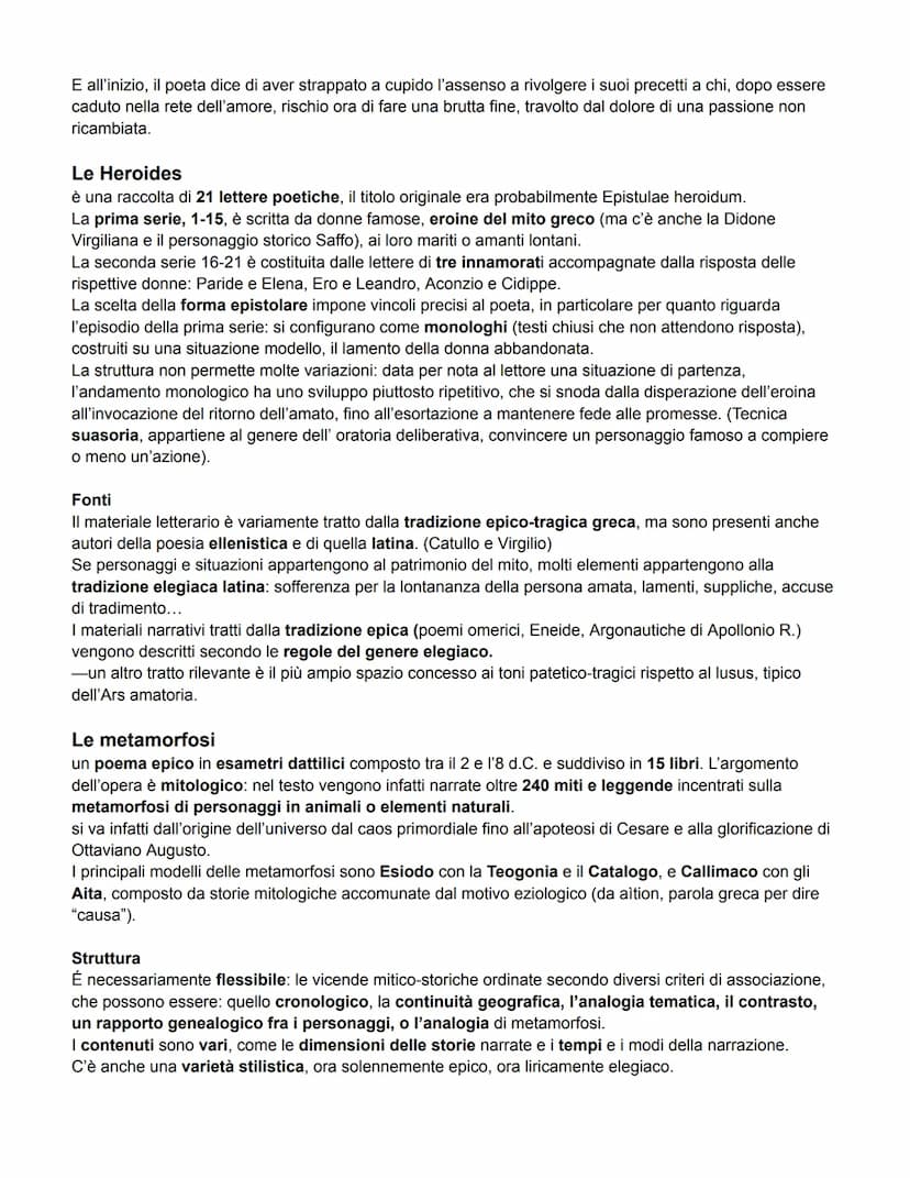 Ovidio
Publio Ovidio Nasone nacque a Sulmona (Abruzzo) nel 43 a.C. Apparteneva ad una agiata famiglia
equestre che gli permise di intraprend