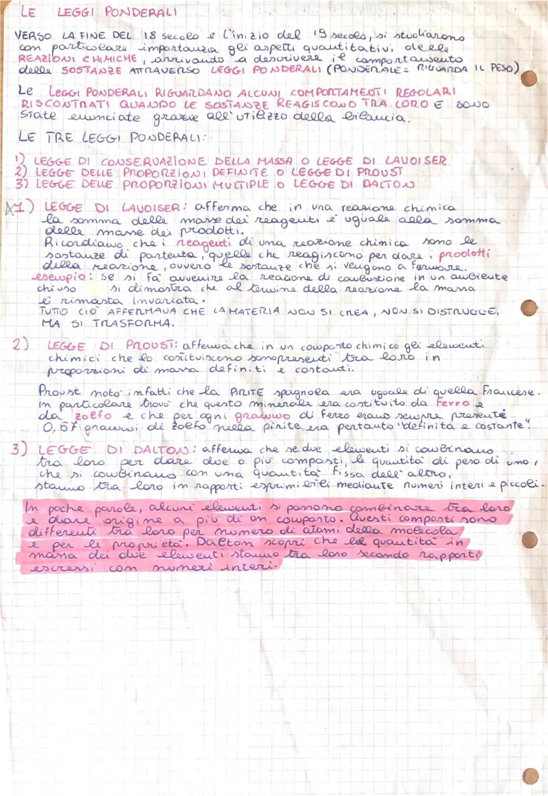 Leggi di Lavoisier, Proust e Dalton: Spiegazione Facile e Esercizi