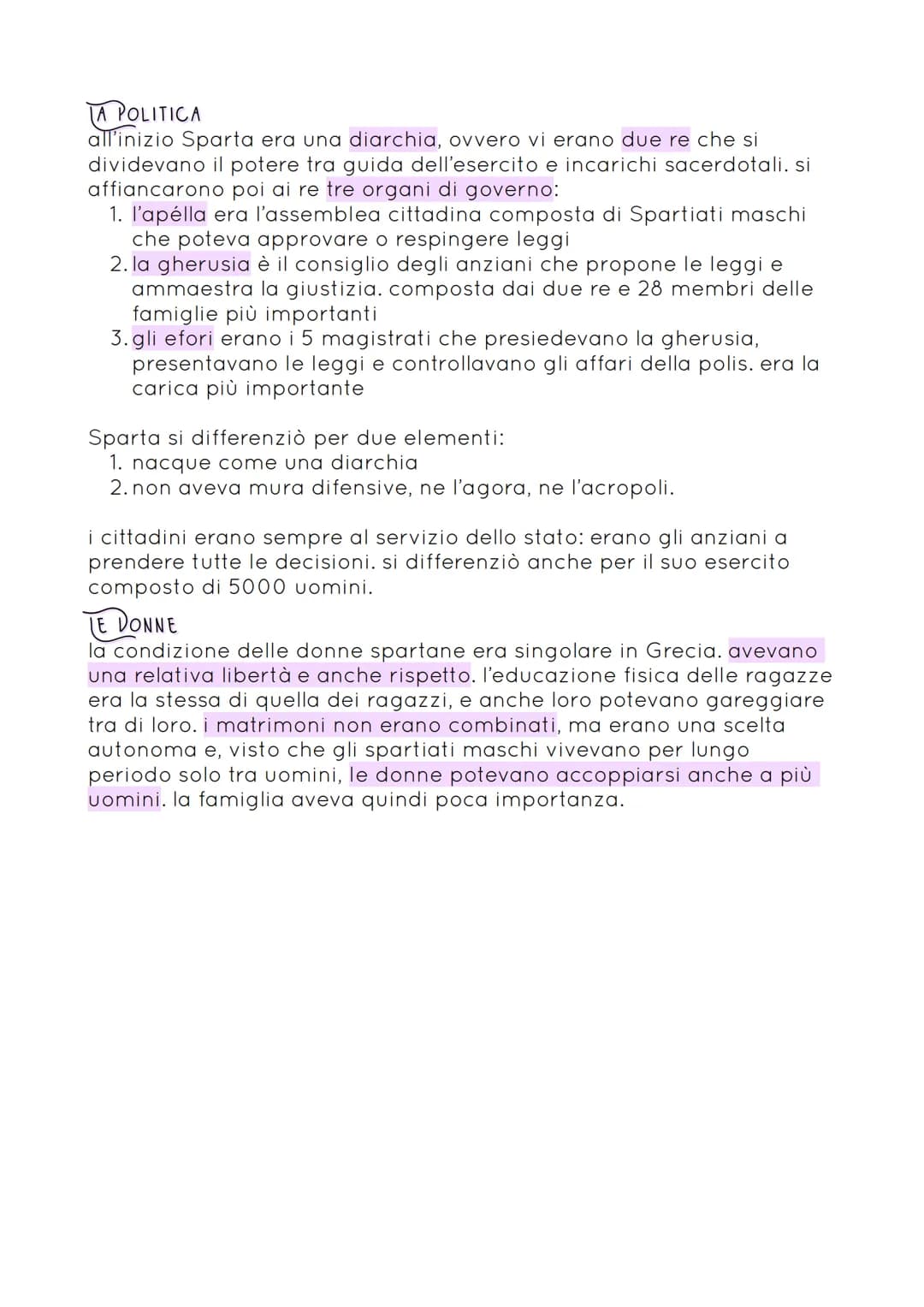 
<h2 id="sparta">Sparta</h2>
<p>Sparta ha origini doriche ed è stata fondata nel Peloponneso meridionale dopo aver sottomesso i Laconi che a