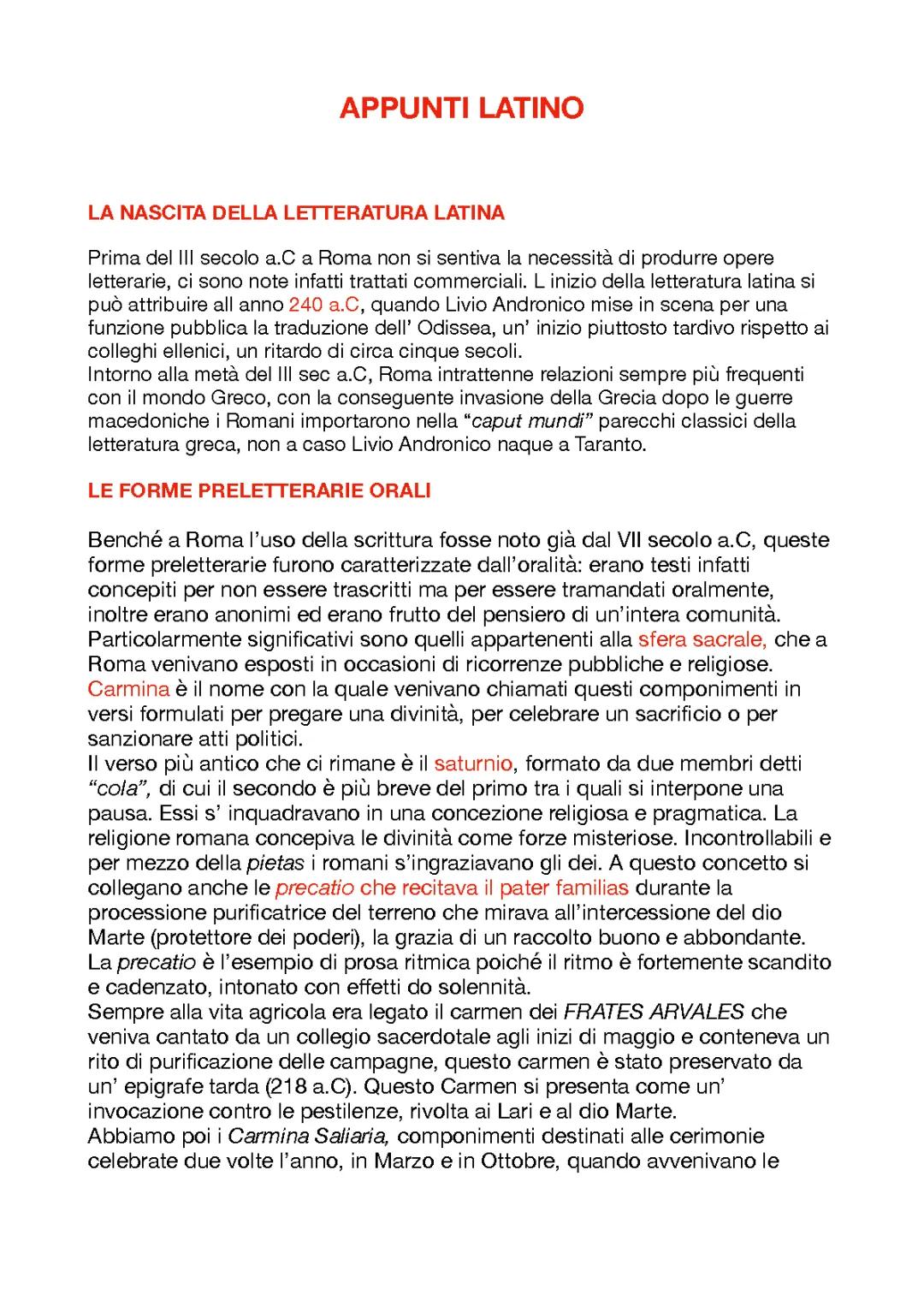 nascita della letteratura latina