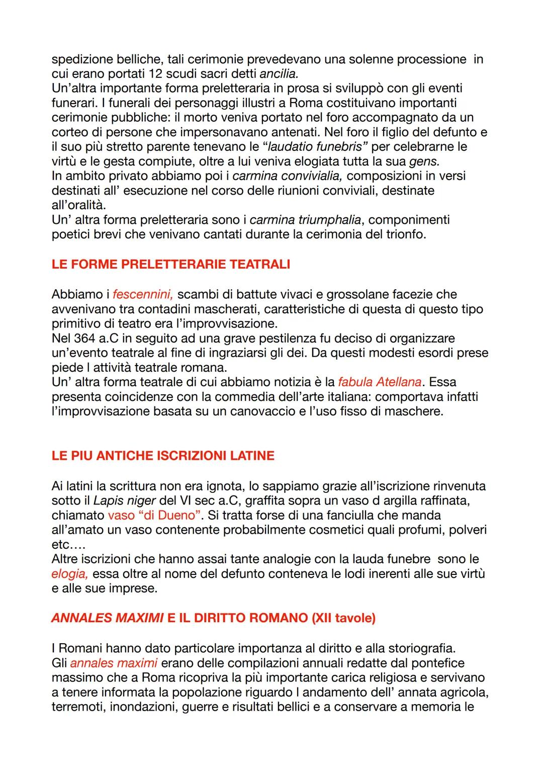 APPUNTI LATINO
LA NASCITA DELLA LETTERATURA LATINA
Prima del III secolo a.C a Roma non si sentiva la necessità di produrre opere
letterarie,
