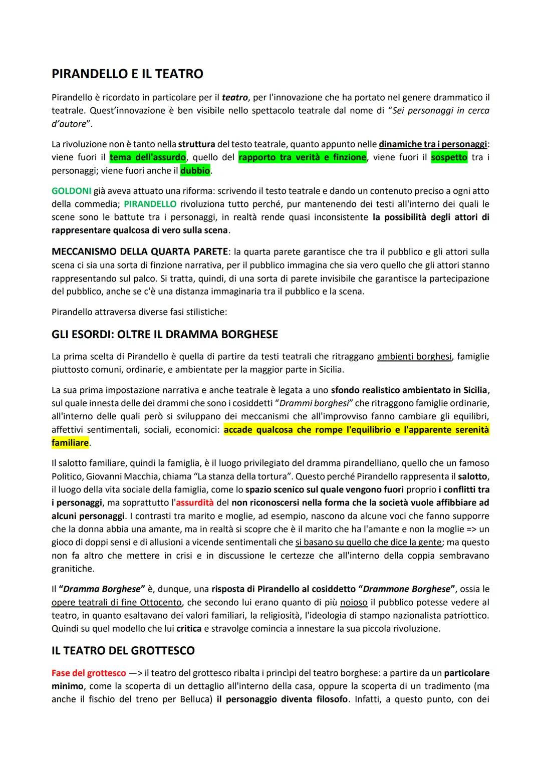 # PIRANDELLO E IL TEATRO

Pirandello è ricordato in particolare per il teatro, per l'innovazione che ha portato nel genere drammatico il
tea