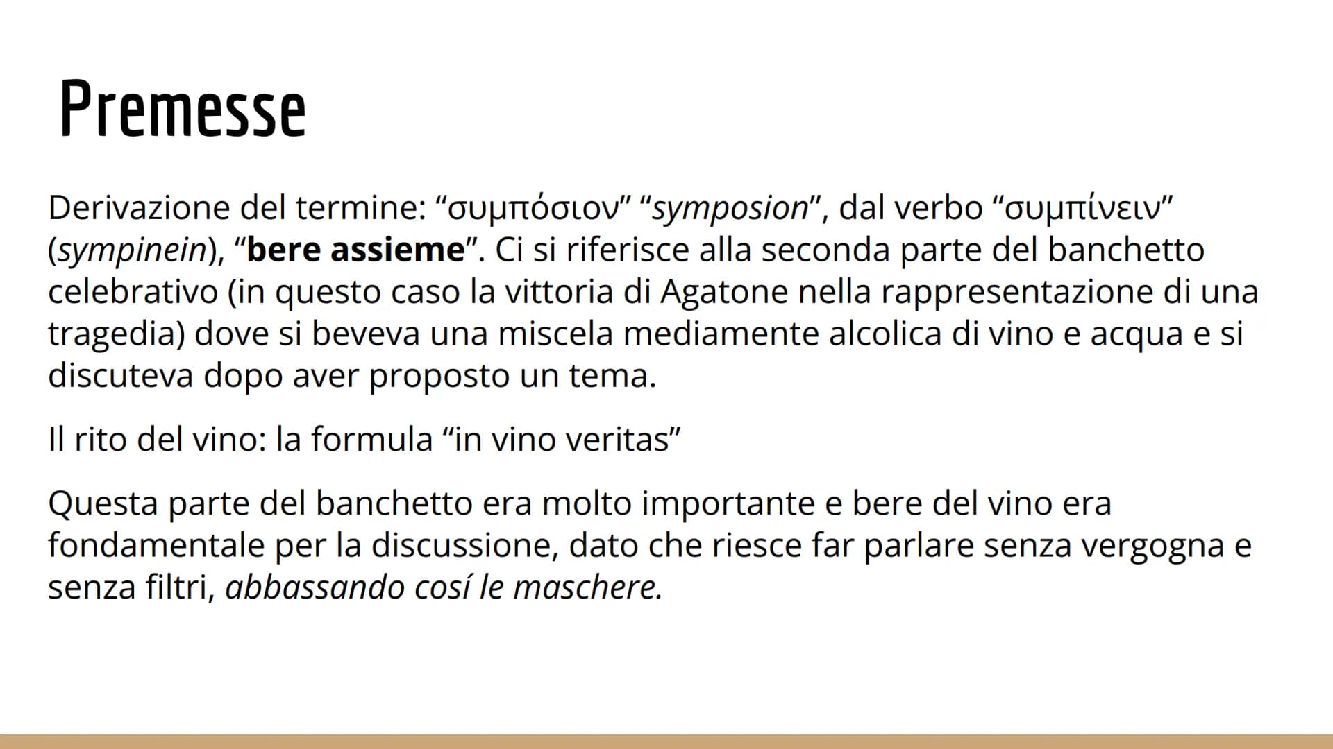 SIMPOSIO
Andorno Federica 3BL Simposio di Feuerbach Premesse
Derivazione del termine: "ouμTÓOLOV" "symposion", dal verbo "ouμτtívelv"
(sympi