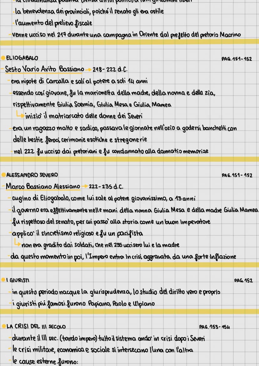 - La trasformazione del tardo Impero
LA DINASTIA DEI SEVERI
Settimio Severo
Caracalla
Eliogabalo
nipoti di Caracalla,
Alessandro Severo gove