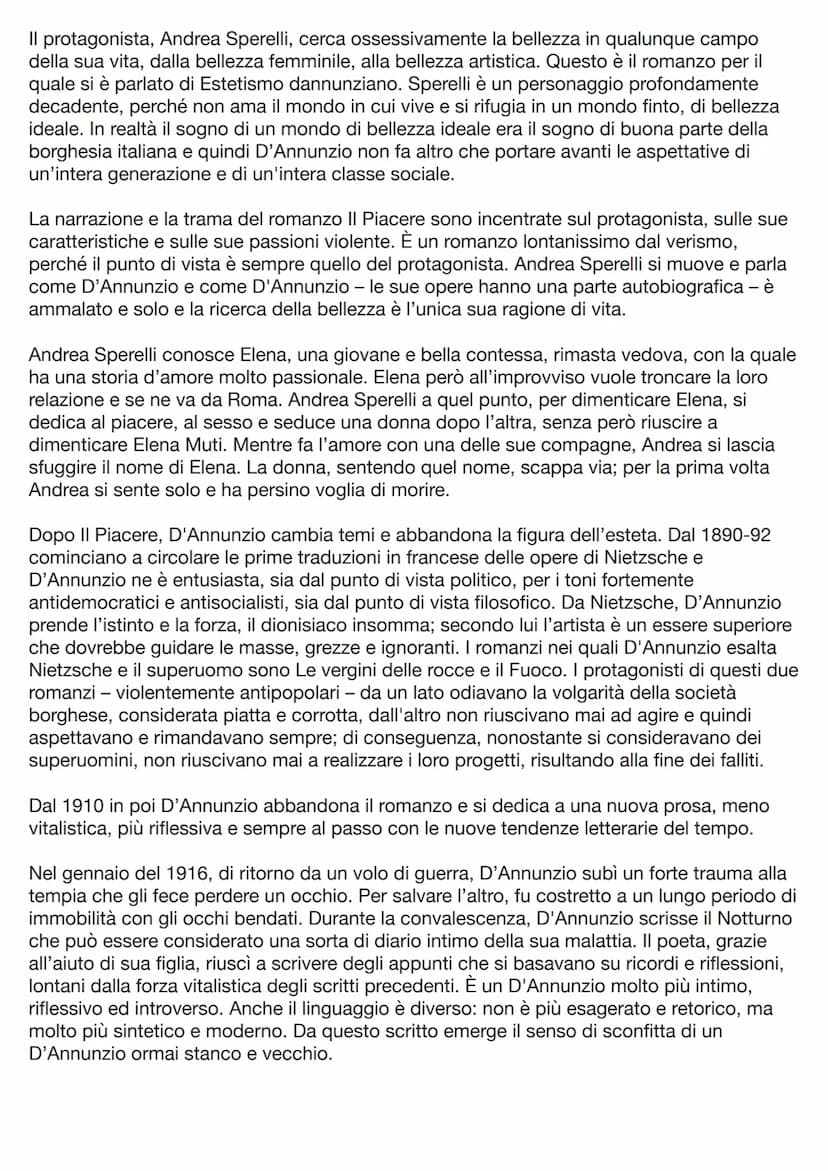 S
GABRIELE
D'ANNUNZIO
Gabriele D'Annunzio ha incarnato il prototipo
dell'uomo decadente: colto, raffinato, amante del
lusso sfrenato, dell'a