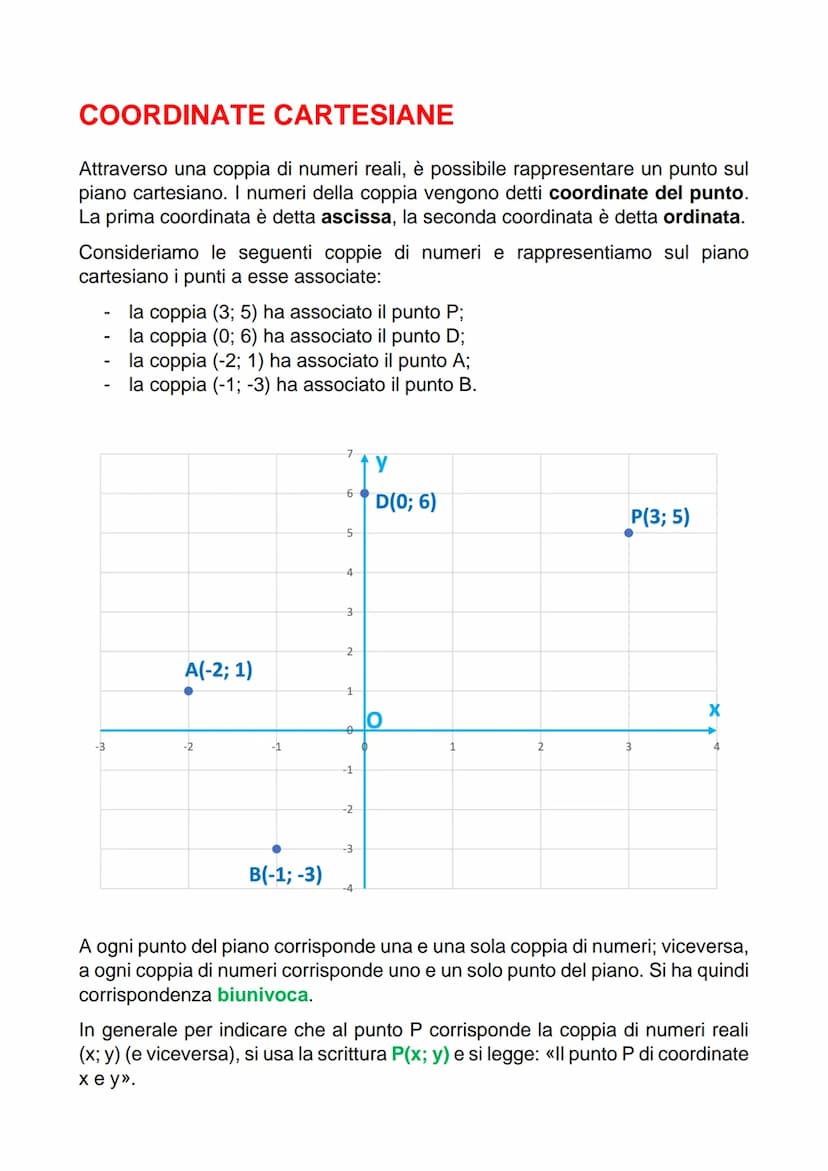 GEOMETRIA ANALITICA
PIANO CARTESIANO
Si considerano due rette perpendicolari aventi in comune un punto indicato con
O (origine). Le due rett
