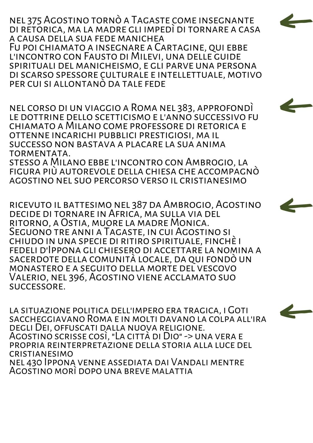 SANT'AGOSTINO
LA VITA
AURELIO AGOStino nacque a TagASTE IN NUMIDIA (ODIERNA
ALGERIA) NEL 354.
LA MADRE, MONICA, ERA UNA FERVENTE CRISTIANA M
