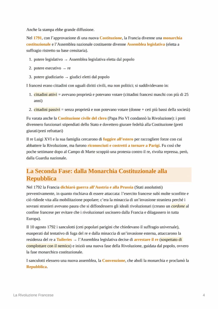 La Rivoluzione Francese
Le premesse della Rivoluzione
Nella seconda metà del Settecento in Francia vigeva la società dell'Ancient Regime (An