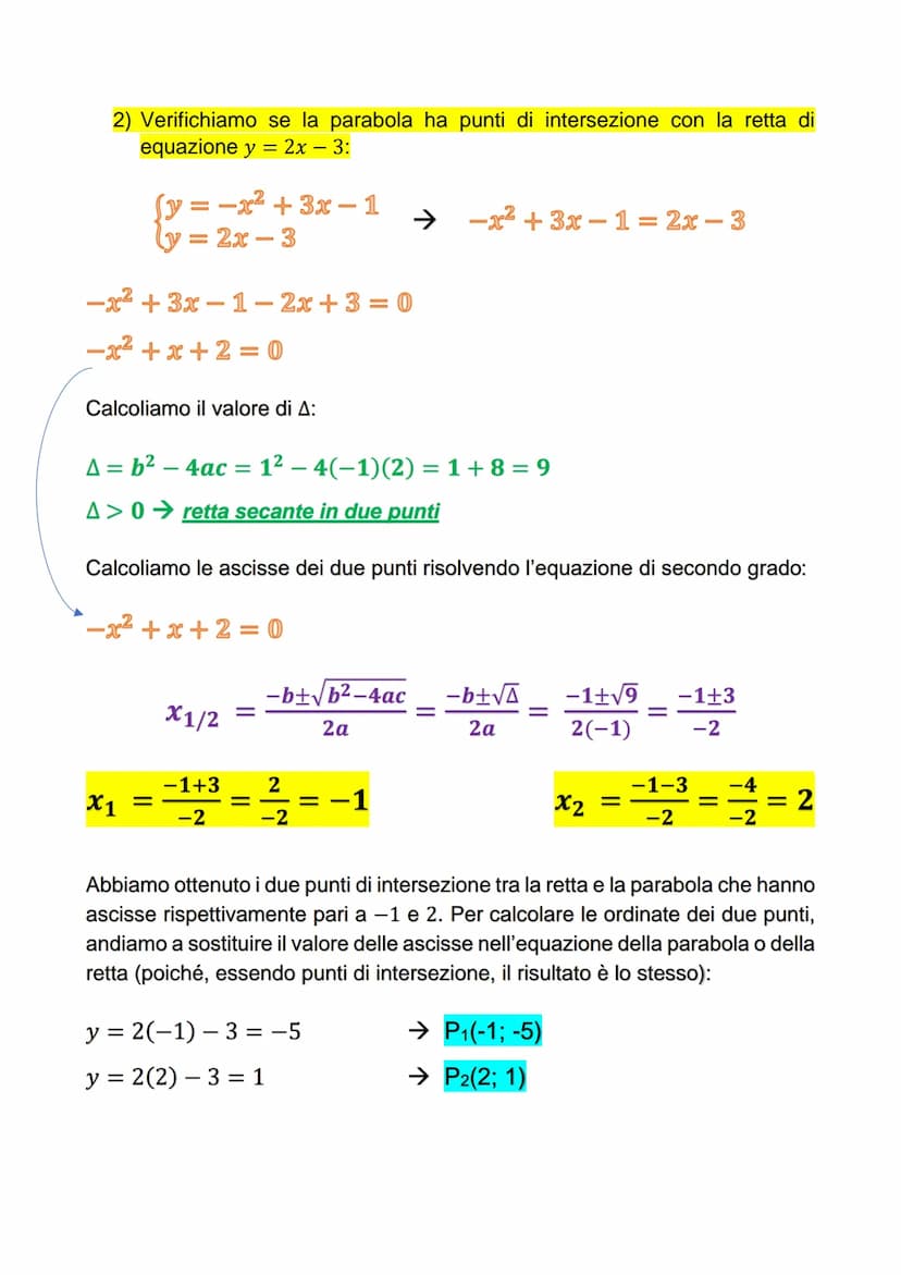 LA PARABOLA NEL PIANO
CARTESIANO
La parabola è il luogo geometrico dei punti equidistanti da una retta (direttrice)
e da un punto (fuoco). L