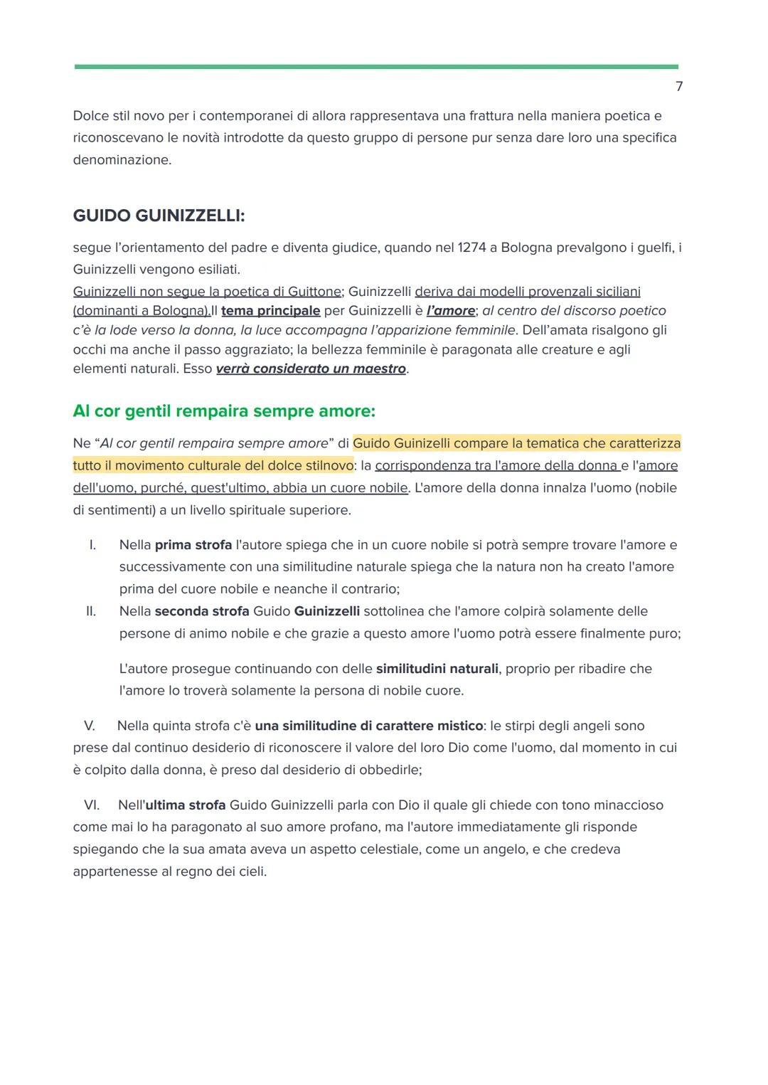 NASCITA LETTERATURA ITALIANA:
i primi testi italiani vengono scritti in volgare italiana. Alle origini ci sono le poesie siciliane e le
poes