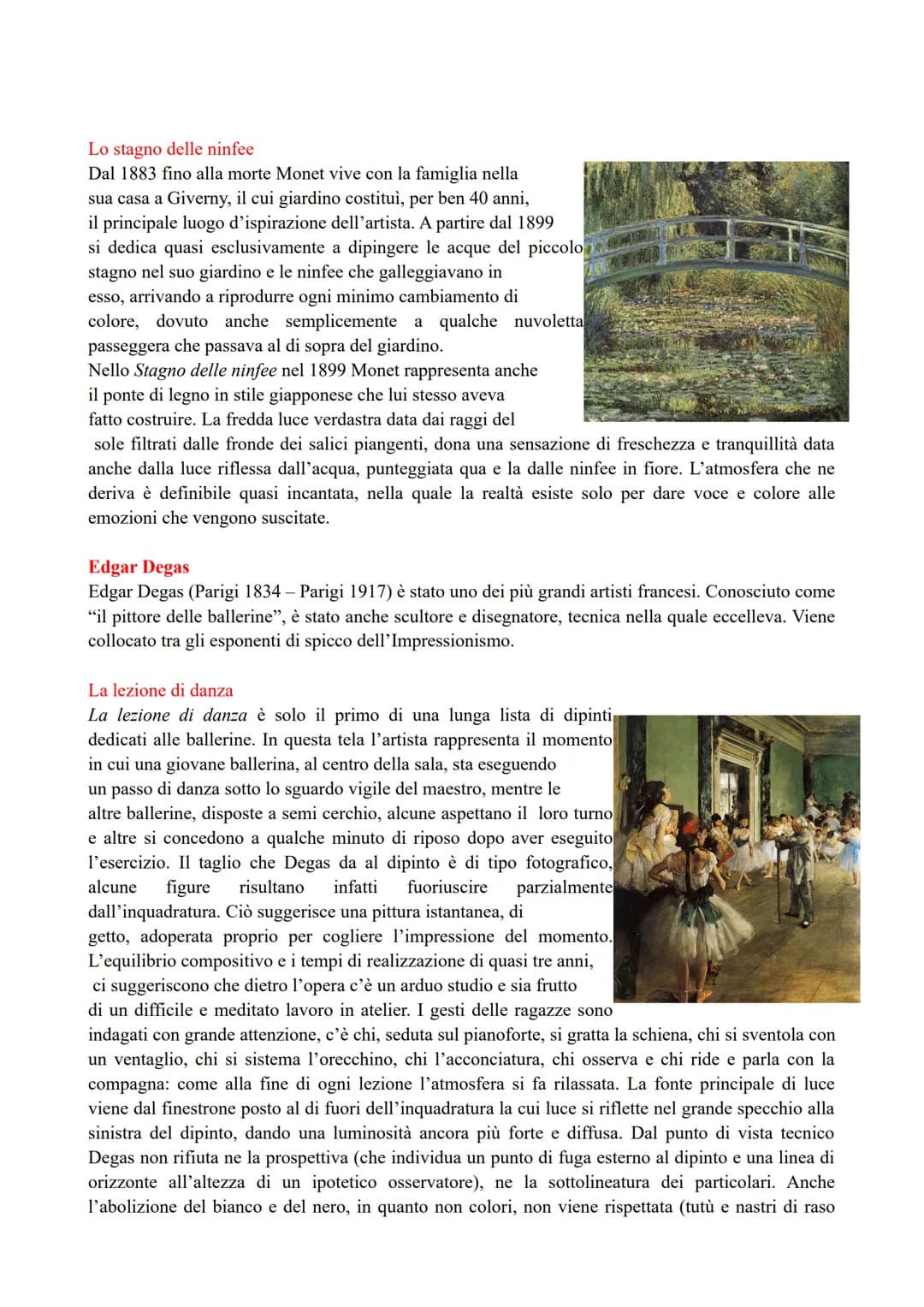 IMPRESSIONISMO
L'Impressionismo è una corrente artistica nata a Parigi tra il 1860 e il 1870 durata fino ai primi anni
del Novecento e origi