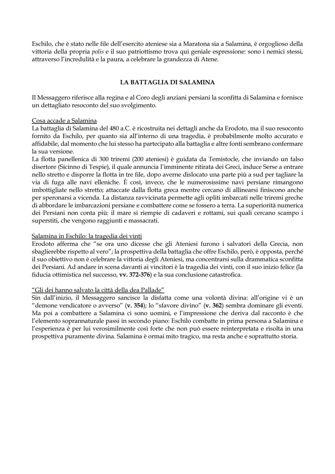 ESCHILO
VITA
- nasce ed Eleusi, ad una ventina di chilometri da Atene, intorno al 525 a.C.
- una tradizione lo vuole iniziato ai misteri ele