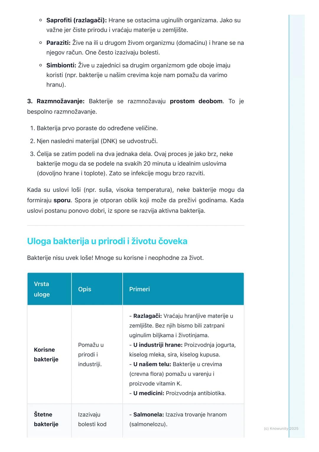 # Bakterije

## Šta su bakterije?

Bakterije su najjednostavniji i najbrojniji organizmi na Zemlji. One su
ejdnoćelijski organizmi, što znač