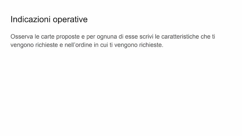 La regione Germanical
Germania - Svizzera - Austria Indicazioni operative
Osserva le carte proposte e per ognuna di esse scrivi le caratteri