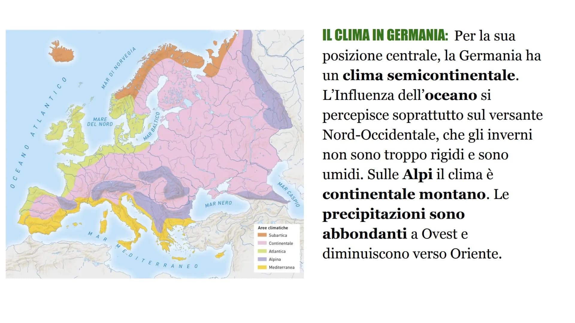 La regione Germanical
Germania - Svizzera - Austria Indicazioni operative
Osserva le carte proposte e per ognuna di esse scrivi le caratteri