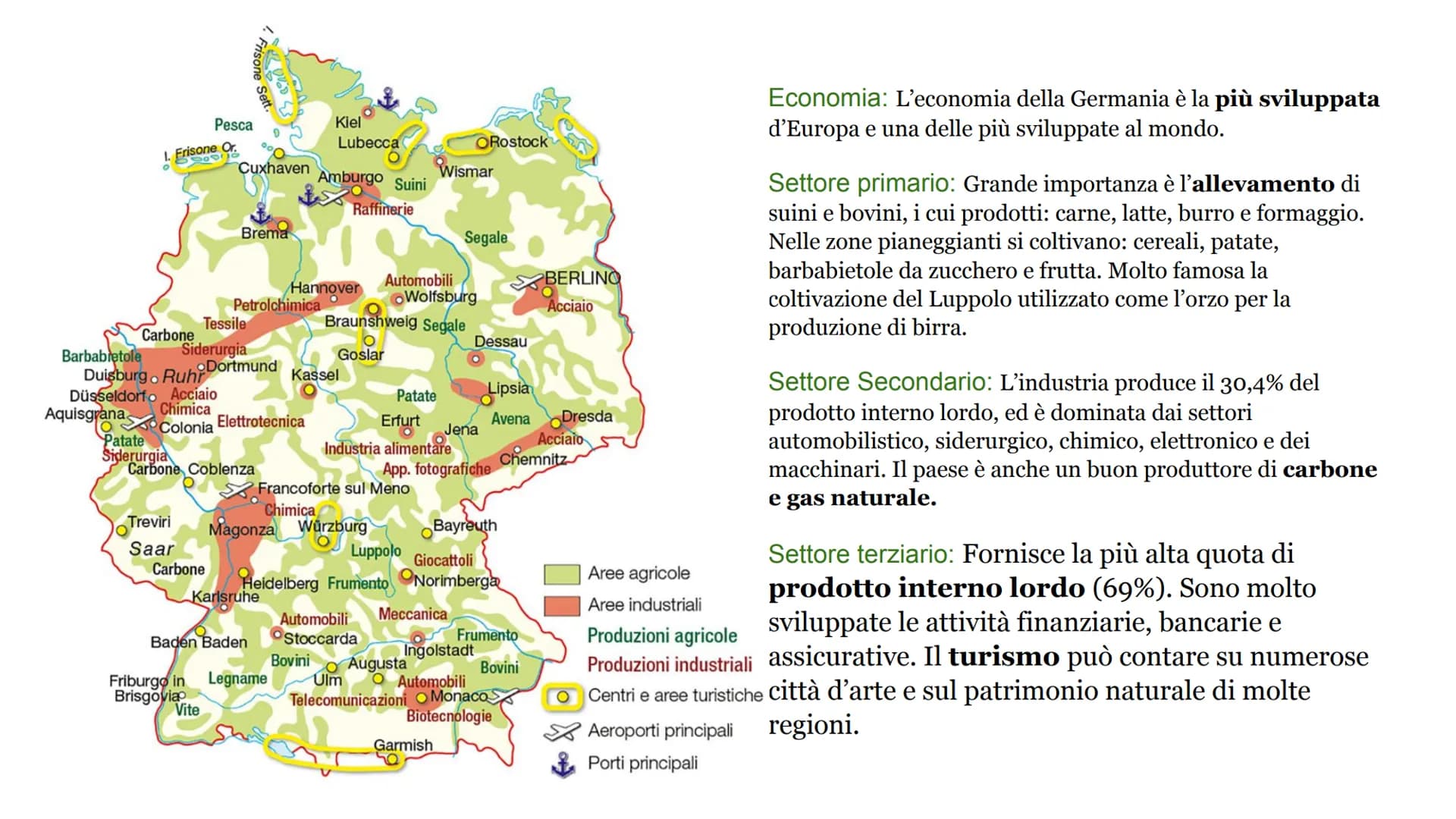 La regione Germanical
Germania - Svizzera - Austria Indicazioni operative
Osserva le carte proposte e per ognuna di esse scrivi le caratteri